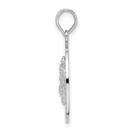 Sterling Silver Starfish Pendant with Ocean City Maryland Engraving, Nautical Beach Theme