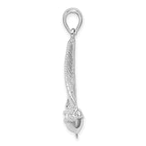 Sterling Silver Sailboat Pendant, Nautical 3D Boat Charm, Coastal Ocean Sailing Theme