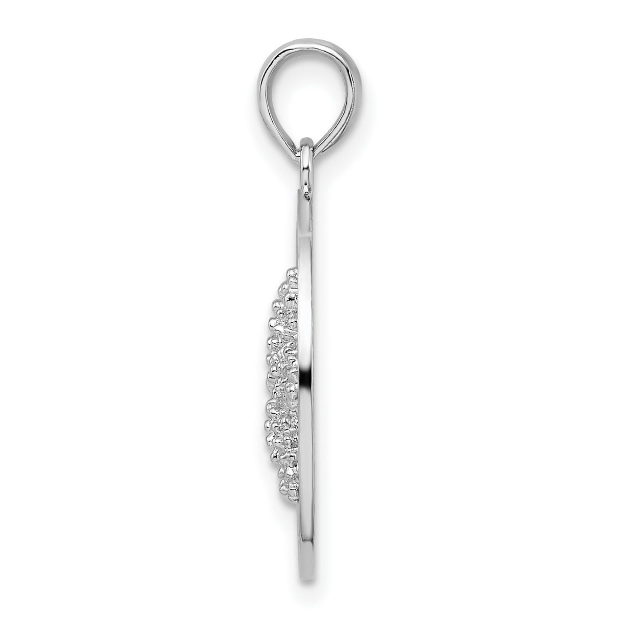 Sterling Silver Starfish Pendant, Textured Ocean Charm, Coastal Nautical Jewelry Souvenir