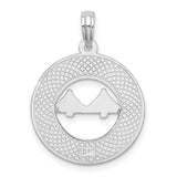 Sterling Silver Pendant with Charleston Bridge and Arthur Ravenel Cutout, Skyline Travel Charm