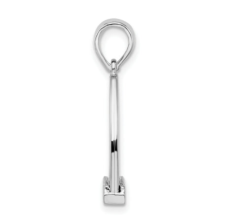 Sterling Silver Stirrup Pendant, Polished 3D Equestrian Charm for Women, Horse Riding Symbol