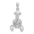 Sterling Silver Lobster Pendant, Detailed Nautical Marine Animal Charm, Unisex Ocean Jewelry