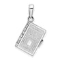 Polished Moveable 3D Lords Prayer Bible Charm Pendant in Real 925 Sterling Silver