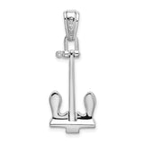 Sterling Silver Anchor Pendant, Nautical Christian Symbol for Men and Women