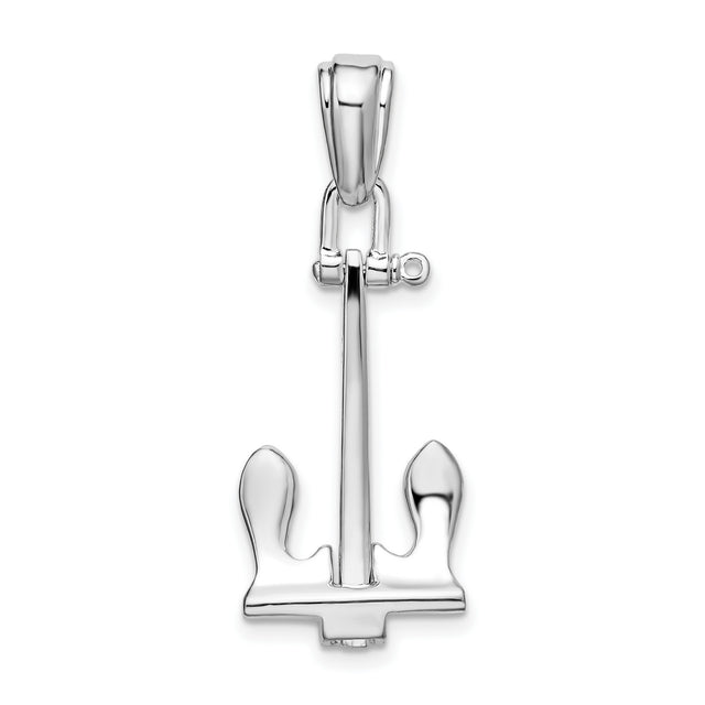 Sterling Silver Anchor Pendant, Nautical Christian Symbol for Men and Women