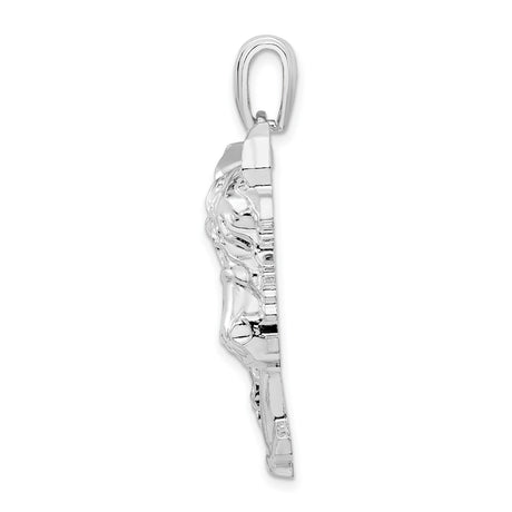 Sterling Silver Horse Head Pendant with Flowing Mane, Rustic Boho Equestrian Style