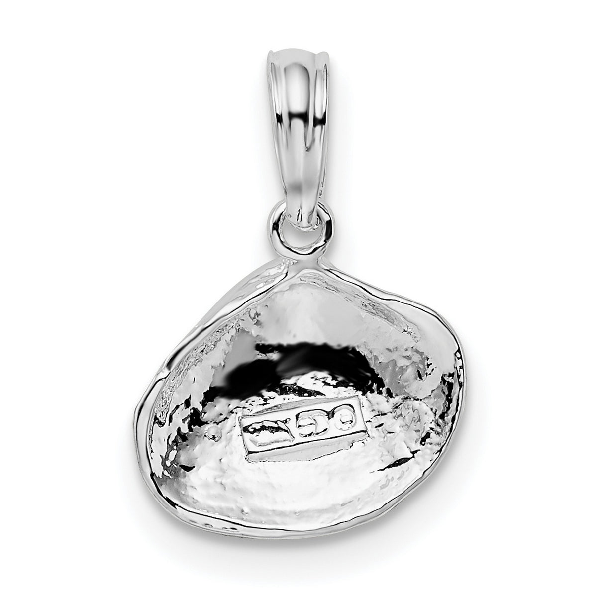 Sterling Silver Seashell Pendant with Realistic Clam Shell Design, Ocean Inspired Jewelry for Women