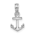 Sterling Silver Anchor Pendant Charm, Nautical Symbol of Strength and Faith for Women or Unisex