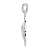 Sterling Silver Anchor Cross Pendant with Scallop Shell, Christian Camino Jewelry for Men and Women