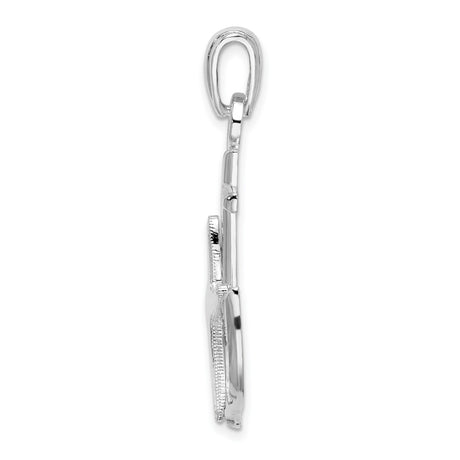Sterling Silver Anchor Cross Pendant with Starfish Charm, Nautical Christian Jewelry