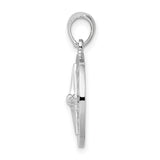 Sterling Silver Compass Pendant with Directional Rose, Nautical Travel and Guidance Theme