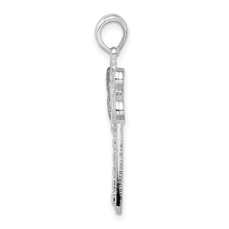 Sterling Silver Dragonfly Pendant with Openwork Wings and Nature-Inspired Design for Women