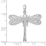 Sterling Silver Dragonfly Pendant with Openwork Wings and Nature-Inspired Design for Women