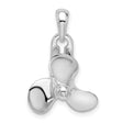 Sterling Silver Boat Propeller Pendant, Three Blade Nautical Charm for Ocean Enthusiasts
