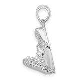Polished Moveable Shark Head Charm Pendant in Real 925 Sterling Silver