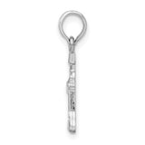 Sterling Silver Corkscrew Pendant, Wine Opener Charm, Culinary Hospitality Jewelry