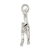 Sterling Silver Horse Pendant, 3D Prancing Horse Design, Western Style Animal Charm