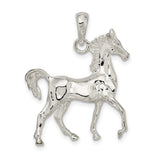 Sterling Silver Horse Pendant, 3D Prancing Horse Design, Western Style Animal Charm