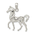 Sterling Silver Horse Pendant, 3D Prancing Horse Design, Western Style Animal Charm
