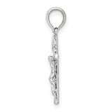 Sterling Silver Crucifix Cross Pendant with Detailed Christ Design, Religious Symbol for Men and Women