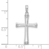 Sterling Silver Cross Pendant with Tapered Arms and Polished Finish for Men and Women