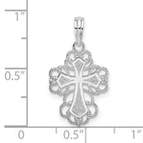 Sterling Silver Filigree Cross Pendant, Vintage Inspired Religious Charm for Men and Women