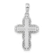 Sterling Silver Cross Pendant with Filigree and Polished Latin Design, Vintage Religious Jewelry