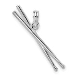 Sterling Silver Baseball Pendant with Crossed Bats, Unisex Sports Charm