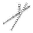 Sterling Silver Baseball Pendant with Crossed Bats, Unisex Sports Charm