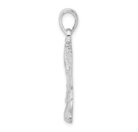 Sterling Silver Cowboy Boot Pendant with Spur and Horse Motif, Western Style Charm