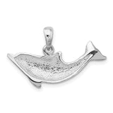 Polished Dolphin Charm Pendant in Real 925 Sterling Silver