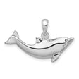 Polished Dolphin Charm Pendant in Real 925 Sterling Silver