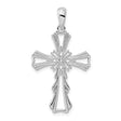 Sterling Silver Cross Pendant with Cut-Out Flared Arms and Polished Finish