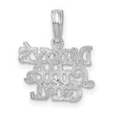Sterling Silver Pendant with Daddys Little Girl and Heart Charm, Family Keepsake for Daughters