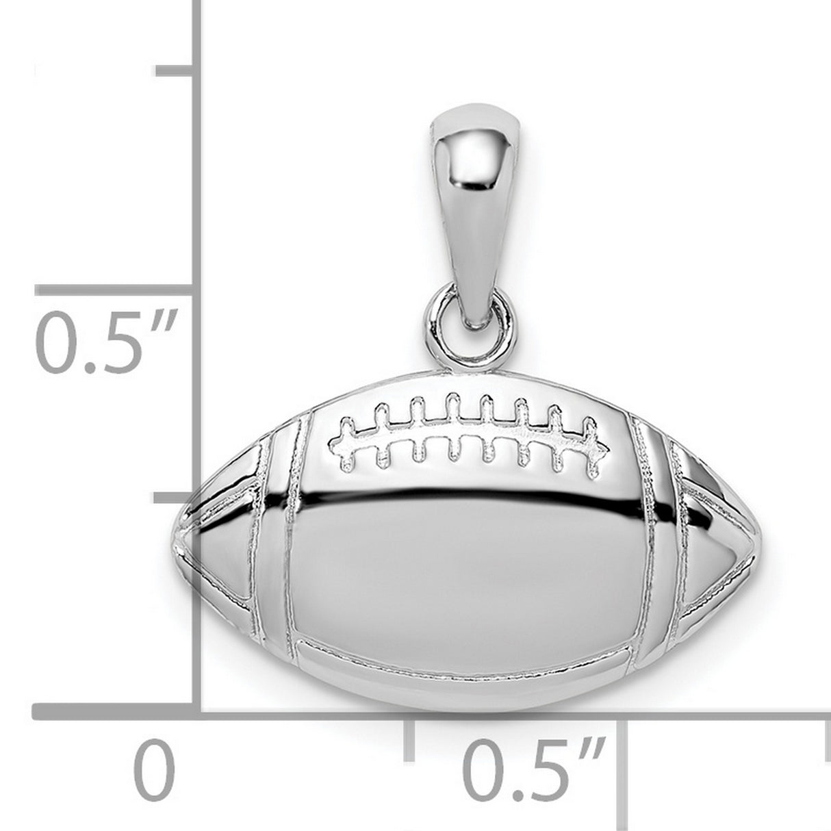 Sterling Silver Football Pendant with Laces, Unisex Sports Charm, Team Spirit Jewelry