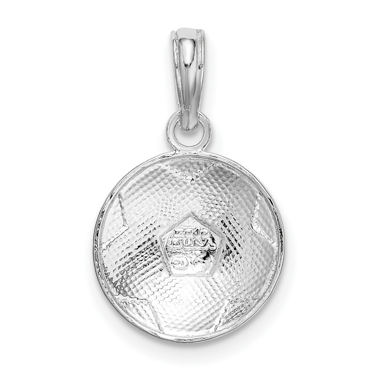 Sterling Silver Soccer Ball Pendant Charm with Realistic 3D Design for Men or Women