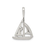 Sterling Silver Sailboat Pendant with Openwork Yacht Design, Nautical Jewelry for Ocean Lovers