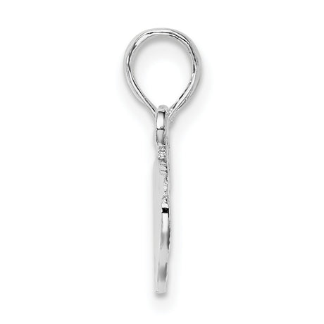 Sterling Silver Guitar Pendant with Scrollwork Design, Unisex Music Charm for Musicians