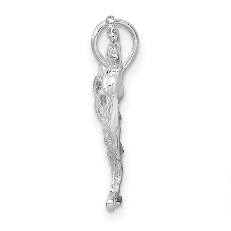 Sterling Silver Rooster Pendant with Detailed Design, Western Style and Farm-Inspired Charm