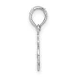 Sterling Silver Sister Pendant Charm with Heart and Script Design for Women