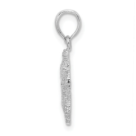 Sterling Silver Starfish Pendant, Textured Nautical Ocean-Inspired Jewelry for Women or Unisex Wear