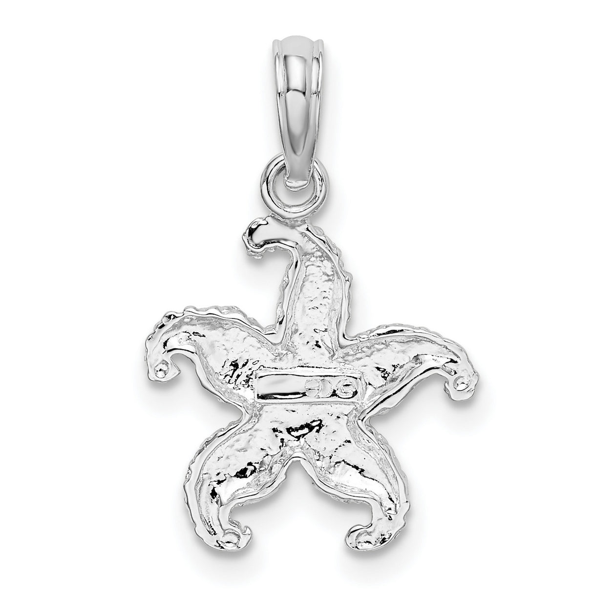 Sterling Silver Starfish Pendant, Textured Nautical Ocean-Inspired Jewelry for Women or Unisex Wear