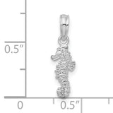 Sterling Silver Seahorse Pendant with Intricate Ocean-Inspired Detailing for Women