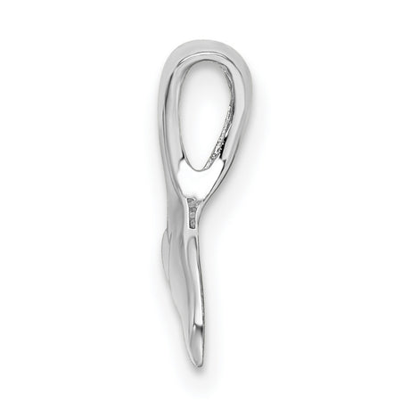 Sterling Silver Whale Tail Pendant, Nautical Ocean Symbol Jewelry for Women or Unisex