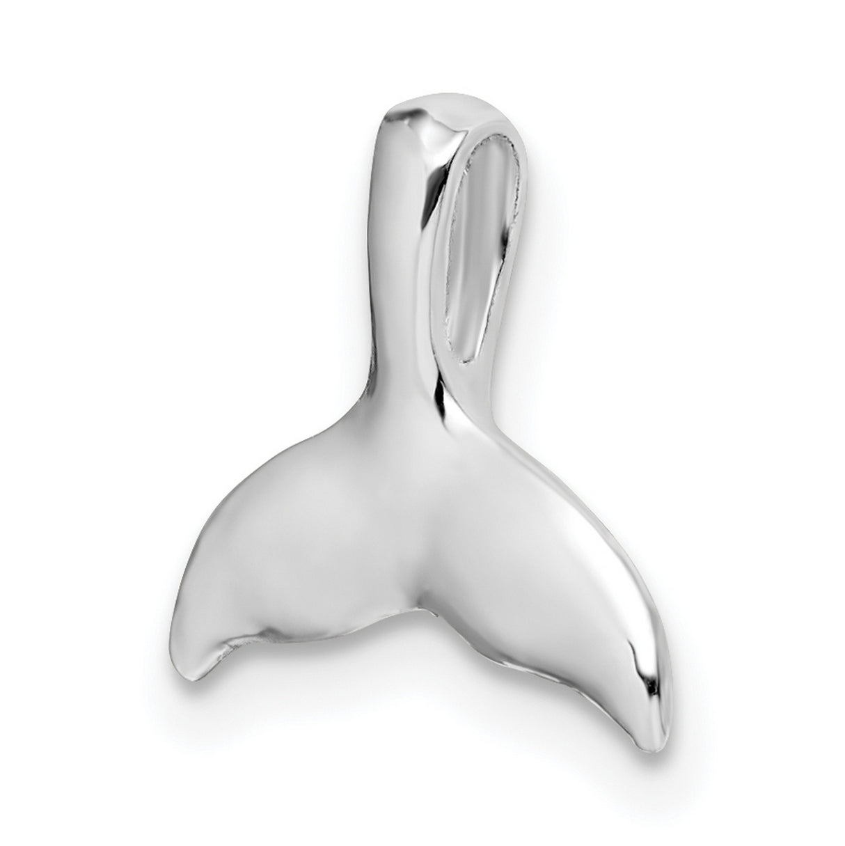 Sterling Silver Whale Tail Pendant, Nautical Ocean Symbol Jewelry for Women or Unisex