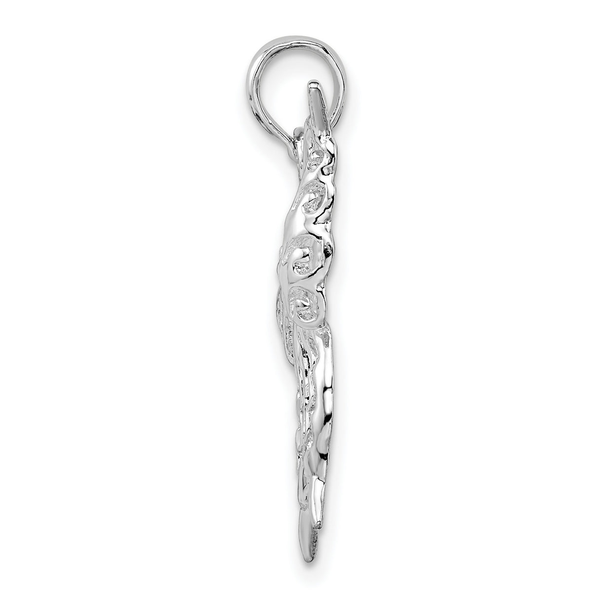 Sterling Silver Butterfly Pendant with Openwork Filigree Wings, Nature-Inspired Minimalist Design