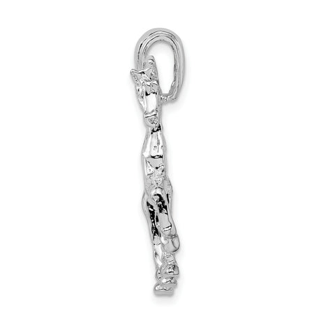 Sterling Silver Horse Pendant with Prancing Horse Design, Symbolic Jewelry for Equestrian Lovers