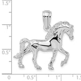 Sterling Silver Horse Pendant with Prancing Horse Design, Symbolic Jewelry for Equestrian Lovers