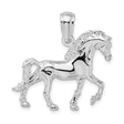 Sterling Silver Horse Pendant with Prancing Horse Design, Symbolic Jewelry for Equestrian Lovers