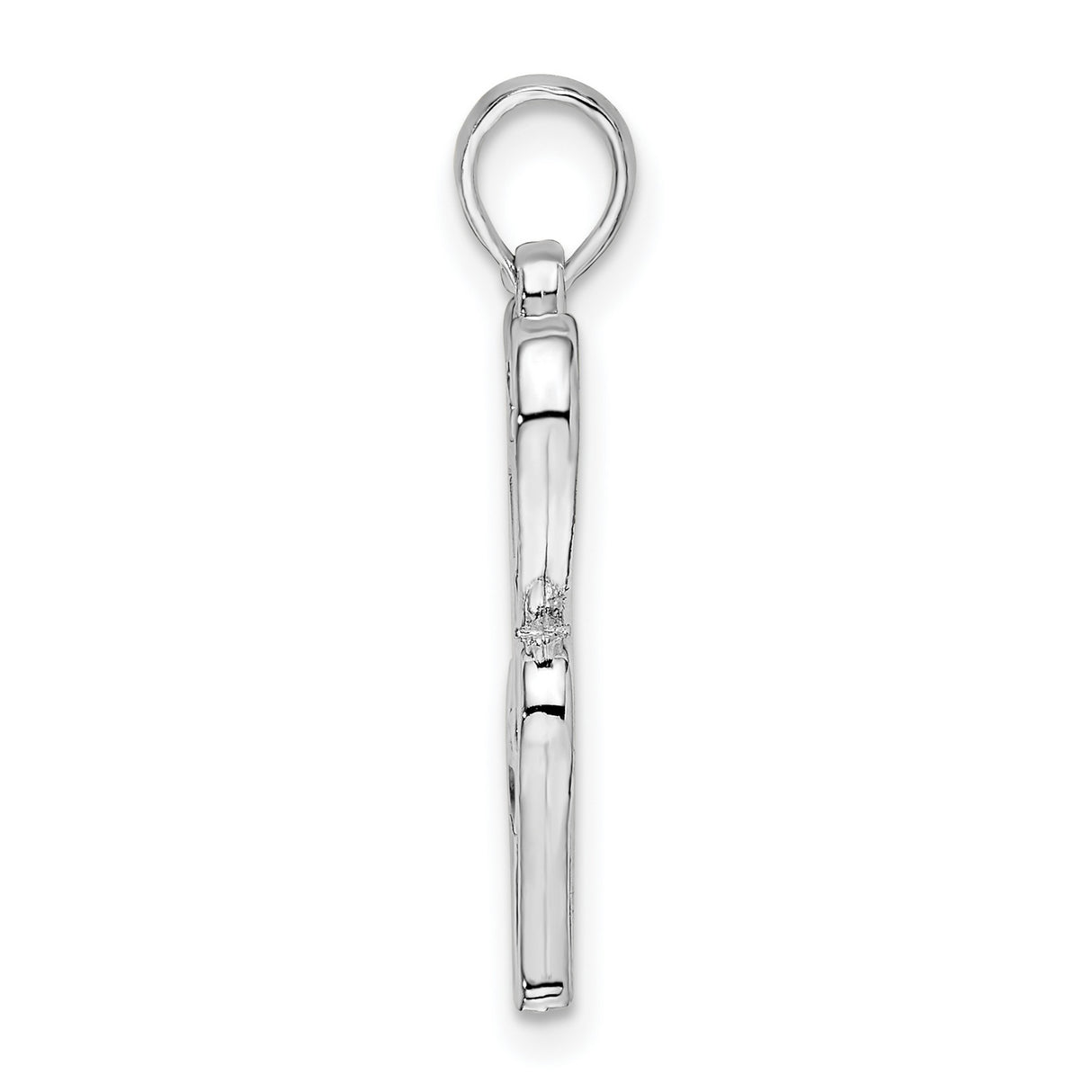 Sterling Silver Heart Pendant with Intertwined Scroll Design, Romantic Openwork Charm